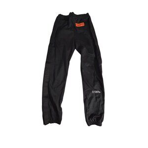 Heron Preston Black Jogger Pants With Orange Label
